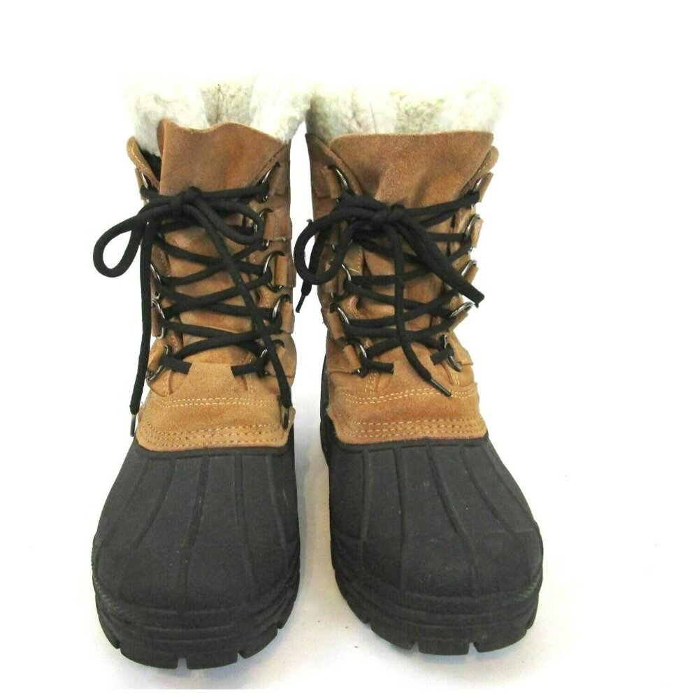 C9 Champion womens mid-calf winter boots size 9 lace up suede leather uppers